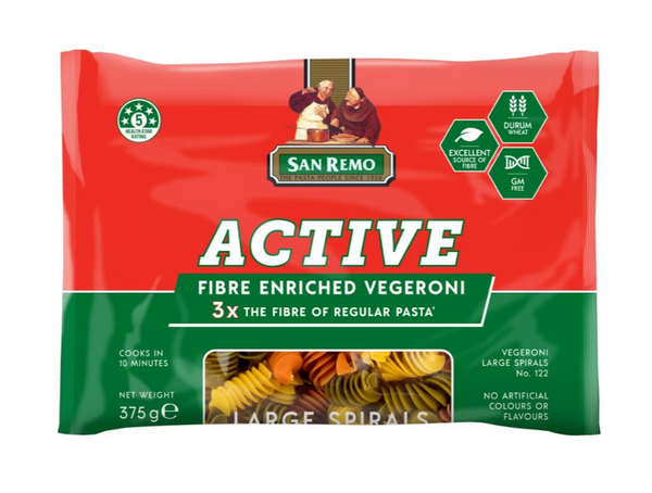 Pasta Spiral Active Vegeroni San Remo 375g