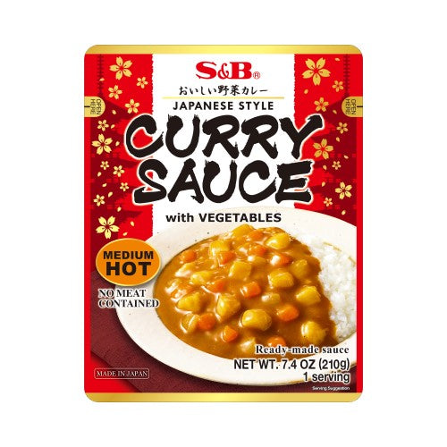 Sauce Curry with Vegetables Hot S&B 210g