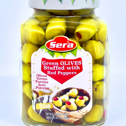 Olives Green with Stuffed Peppers Sera 700g