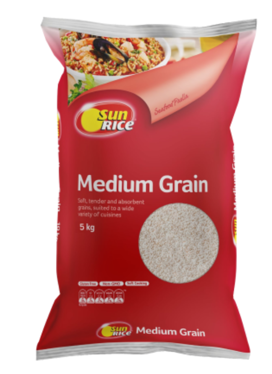 Rice Medium Grain Sunrice 5kg