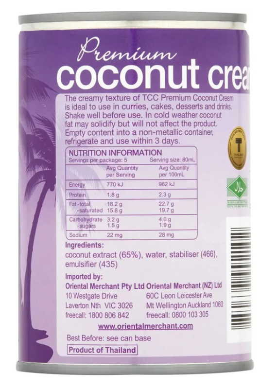 Coconut Cream TCC  400ml