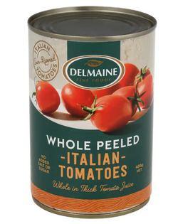 Tomatoes Whole Peeled Italian Delmaine 400g