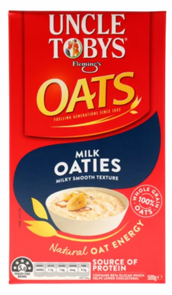 Cereal Uncle Tobys Milk Oaties 500g