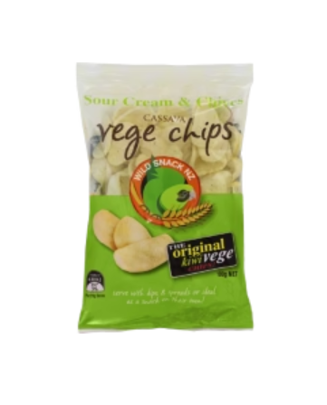 Chips Cassava Sour Cream & Chives Cassava Vege 100g*