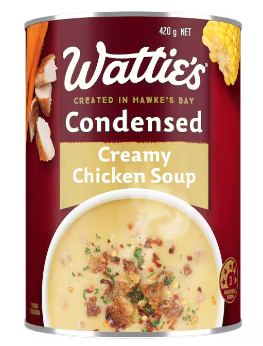 Soup Chicken Creamy Condensed Watties 420g