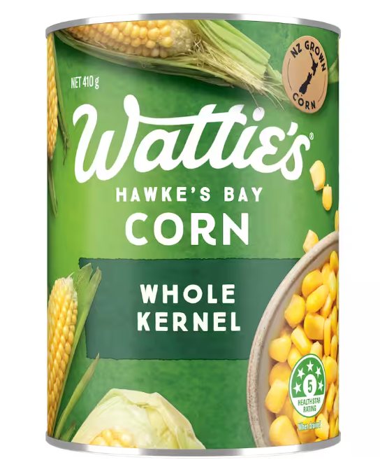 Corn Whole Kernel Watties 410g