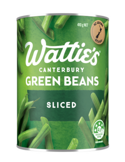 Beans Green Sliced Watties 410g