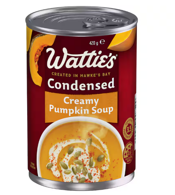 Soup Creamy Pumpkin Condensed Watties 420g