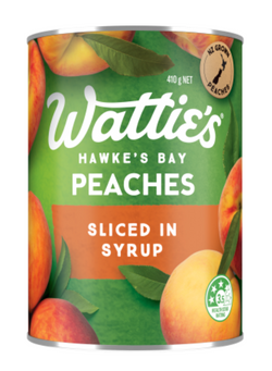 Peach Sliced In Syrup Watties 410g