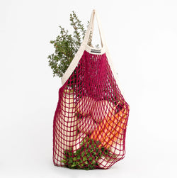 Bag String - Short Handle Rhubarb